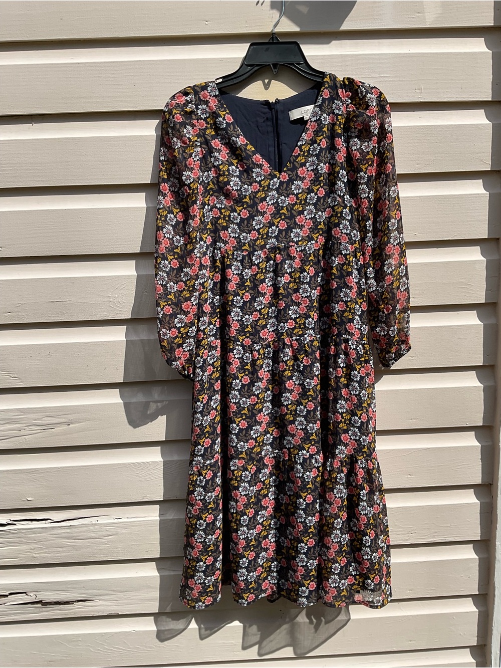 Loft floral midi dress